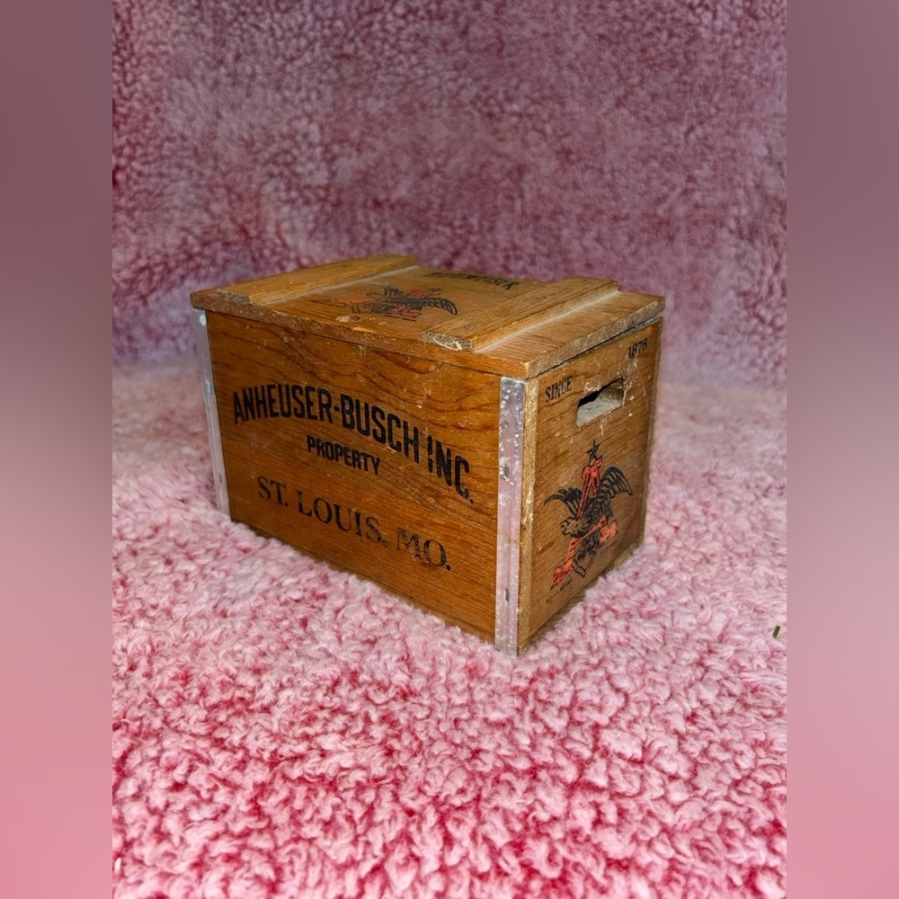 Anheuser-Busch Inc Budweiser Wooden Crate Box Famous Beer Case 1/3 Scale​​ - Picture 5 of 8
